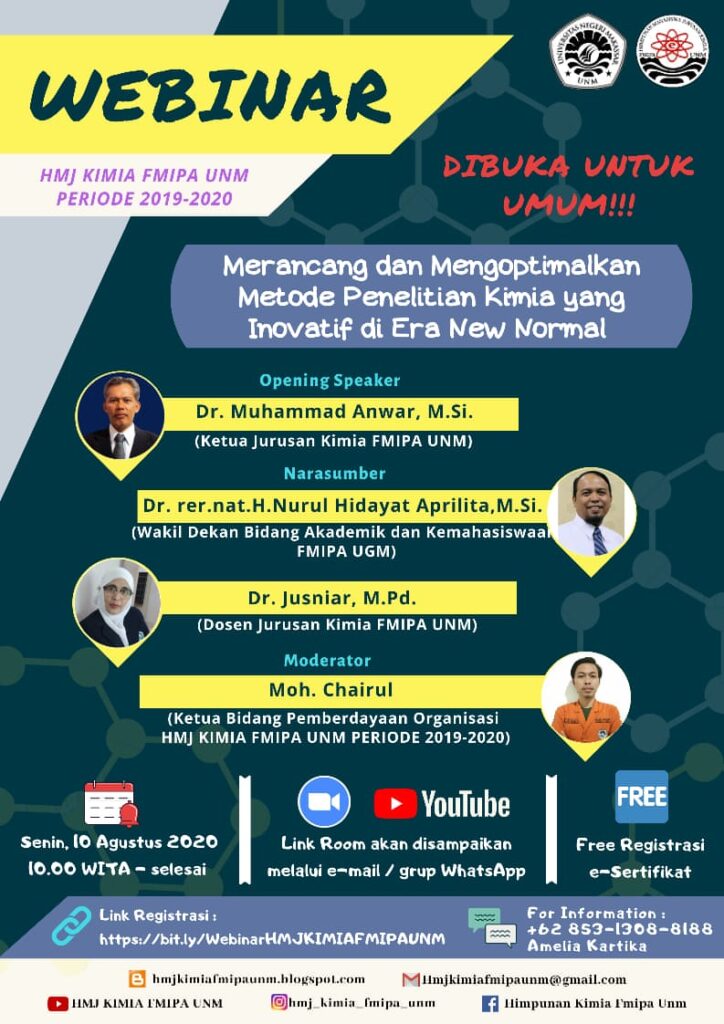 Dampak Covid-19 di Bidang Kimia, HMJ KIMIA FMIPA UNM Sukses Gelar ...