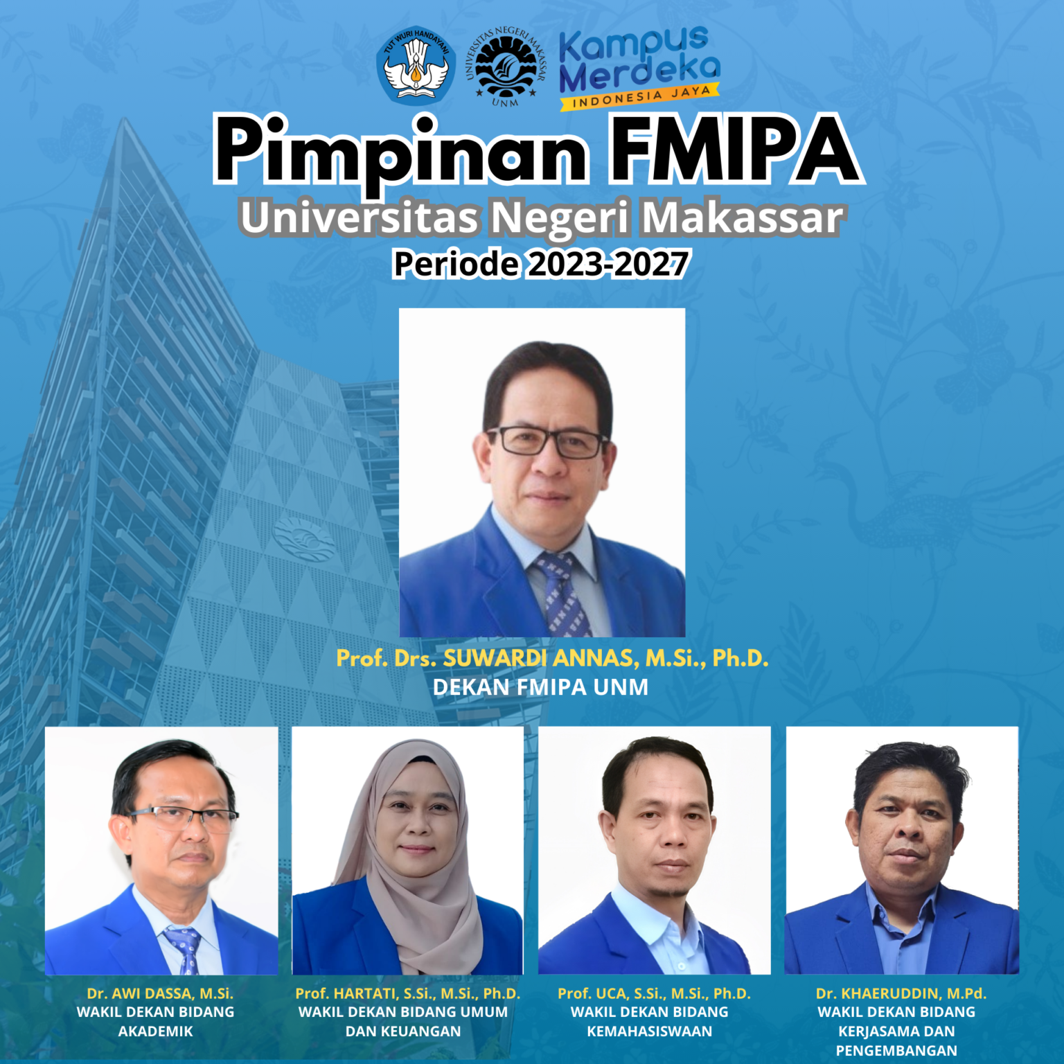 Pimpinan Organisasi - Fakultas Matematika dan Ilmu Pengetahuan Alam